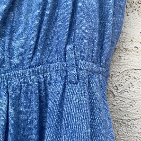 Kimichi Blue Chambray Spaghetti Strap Dress with Pockets L - Picture 4 of 11